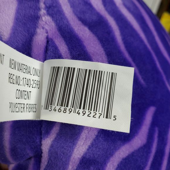 Squishmallow Stackable 8" Tazik the Purple Monkey Zebra Striped Pillow New - Picture 12 of 12